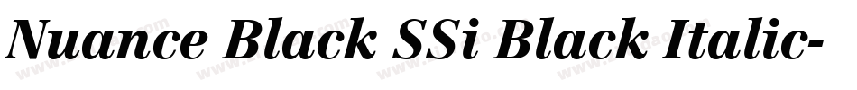 Nuance Black SSi Black Italic字体转换